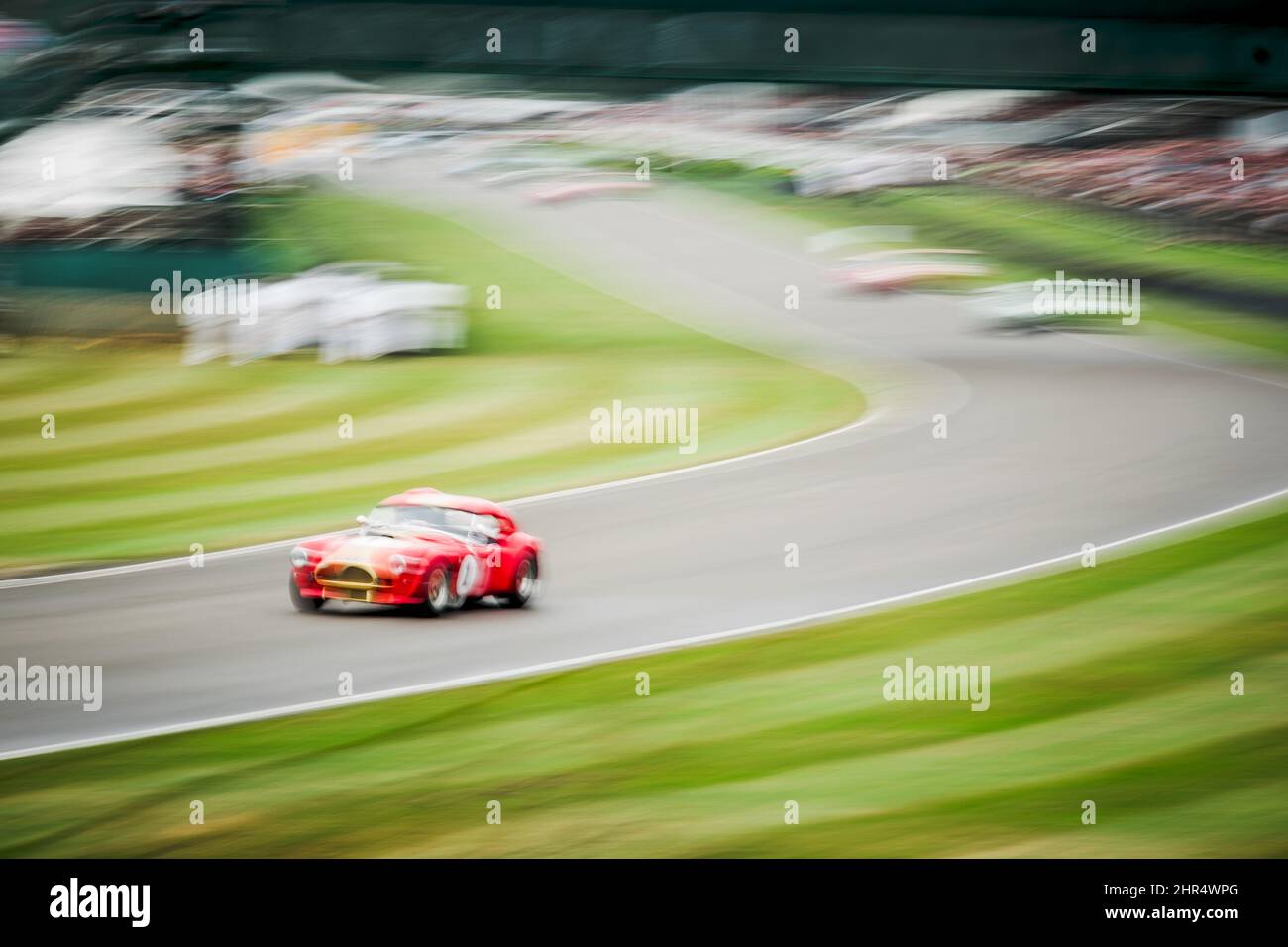 Red Shelby Cobra beim Goodwood Revival 2021 in Chichester, Großbritannien Stockfoto