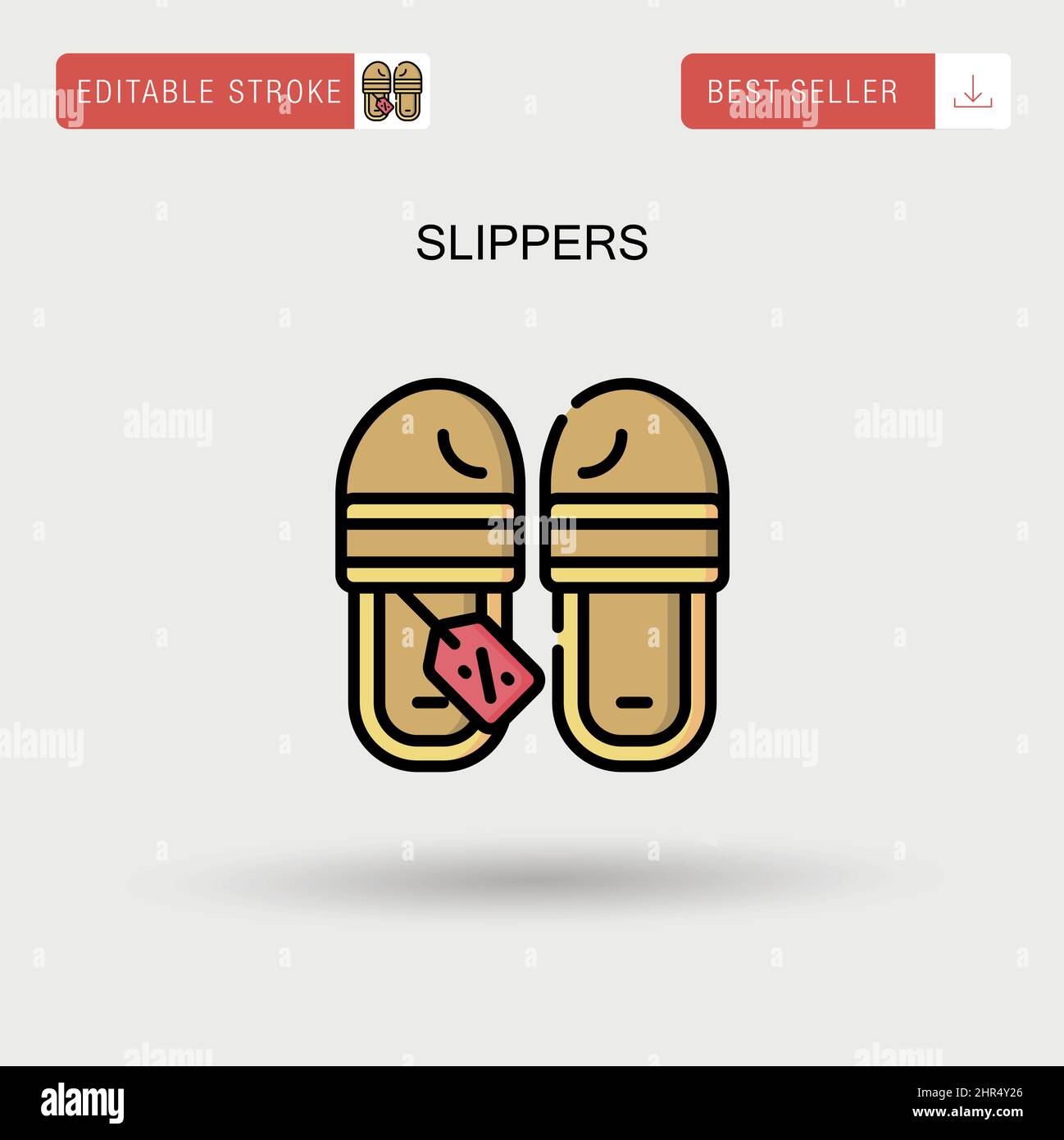 Slipper einfaches Vektor-Symbol. Stock Vektor