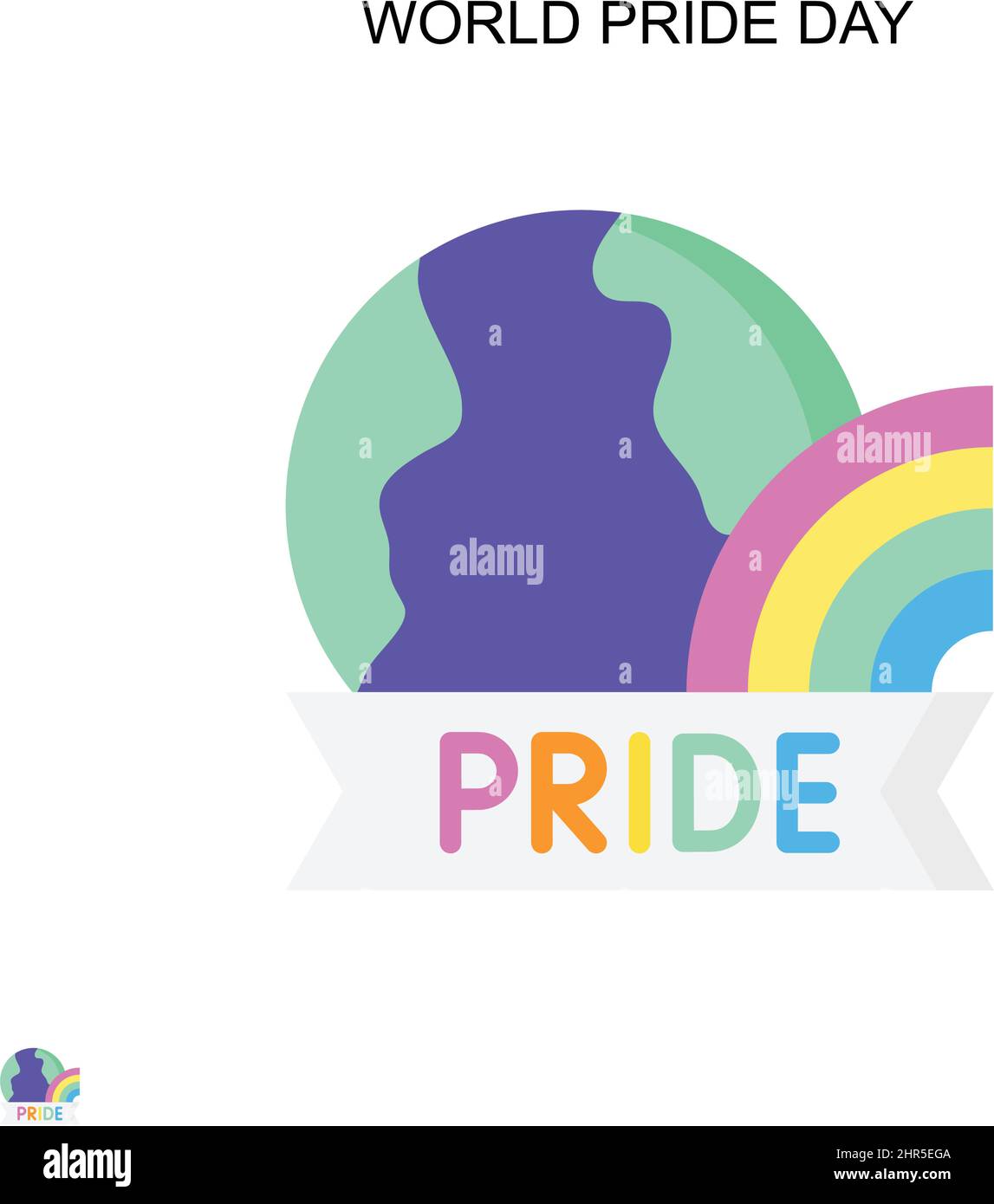World Pride Day einfaches Vektor-Symbol. Illustration Symbol Design-Vorlage für Web mobile UI-Element. Stock Vektor