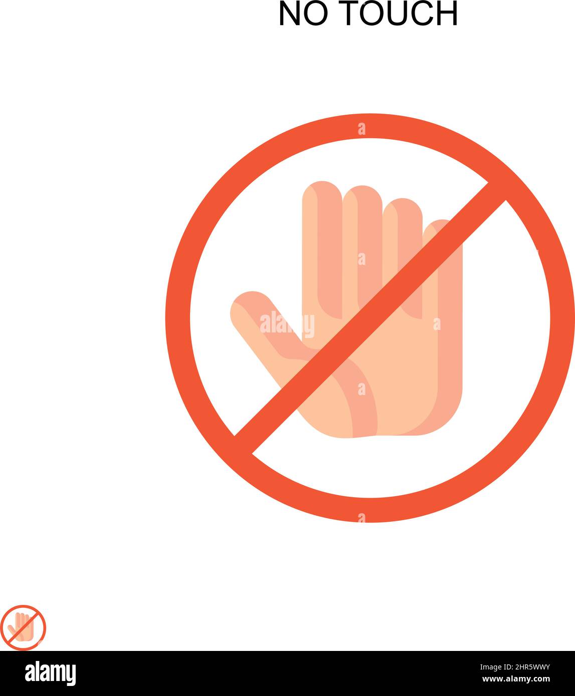 Einfaches Vektorsymbol ohne Berührung. Illustration Symbol Design-Vorlage für Web mobile UI-Element. Stock Vektor