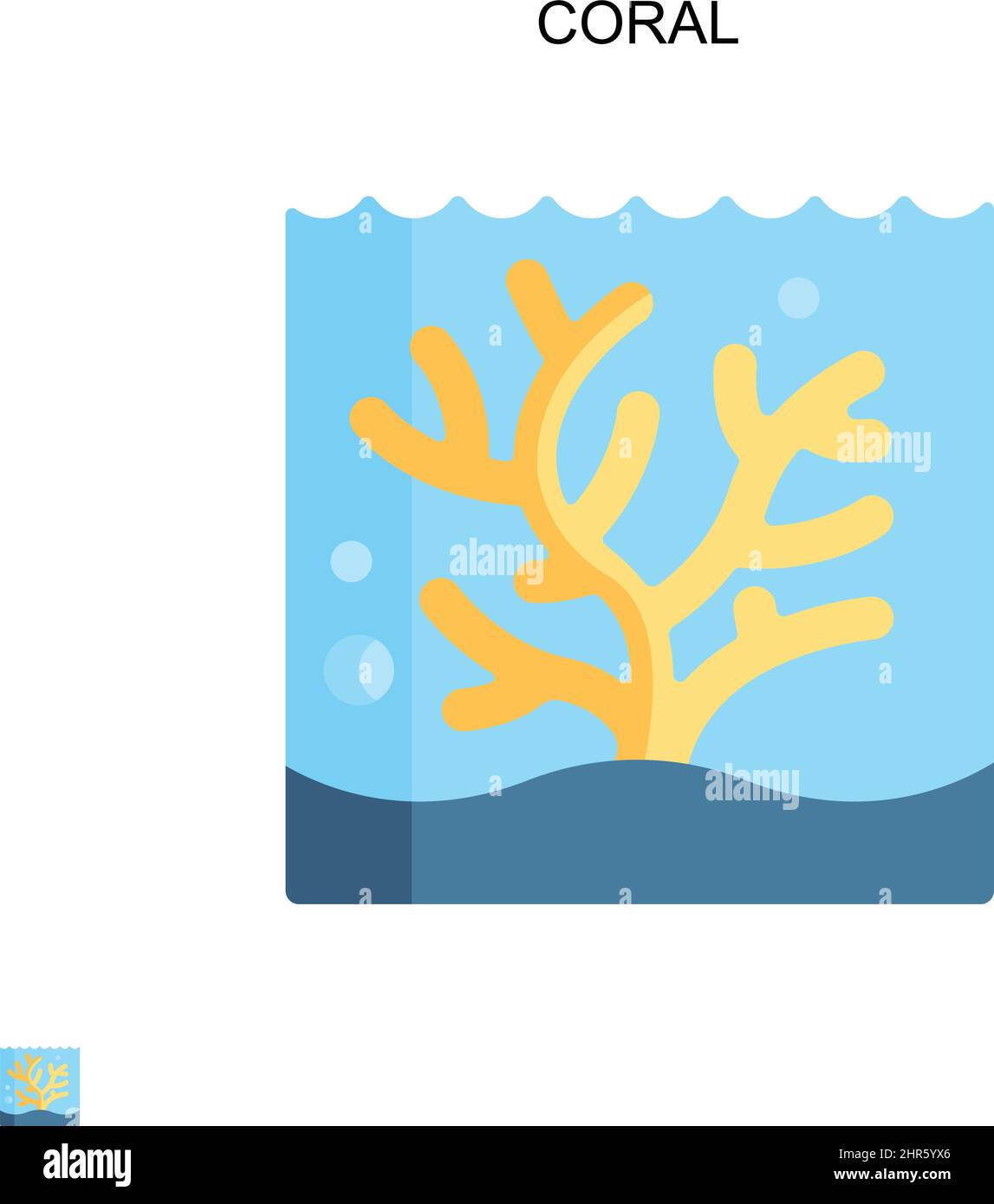 Einfaches Vektorsymbol „Koralle“. Illustration Symbol Design-Vorlage für Web mobile UI-Element. Stock Vektor
