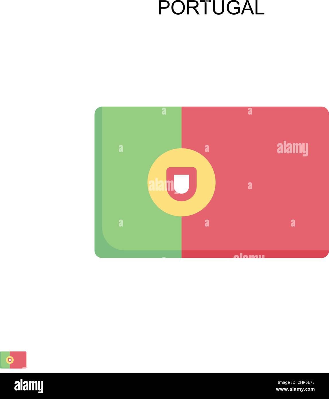 Portugal einfaches Vektorsymbol. Illustration Symbol Design-Vorlage für Web mobile UI-Element. Stock Vektor