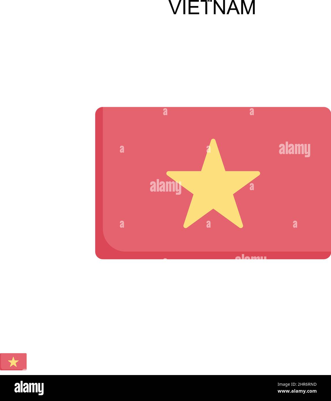 Einfaches Vektor-Symbol für Vietnam. Illustration Symbol Design-Vorlage für Web mobile UI-Element. Stock Vektor Einfaches Vektor-Symbol für Vietnam. Illustration Symbol Design-Vorlage für Web mobile UI-Element. Stock Vektor