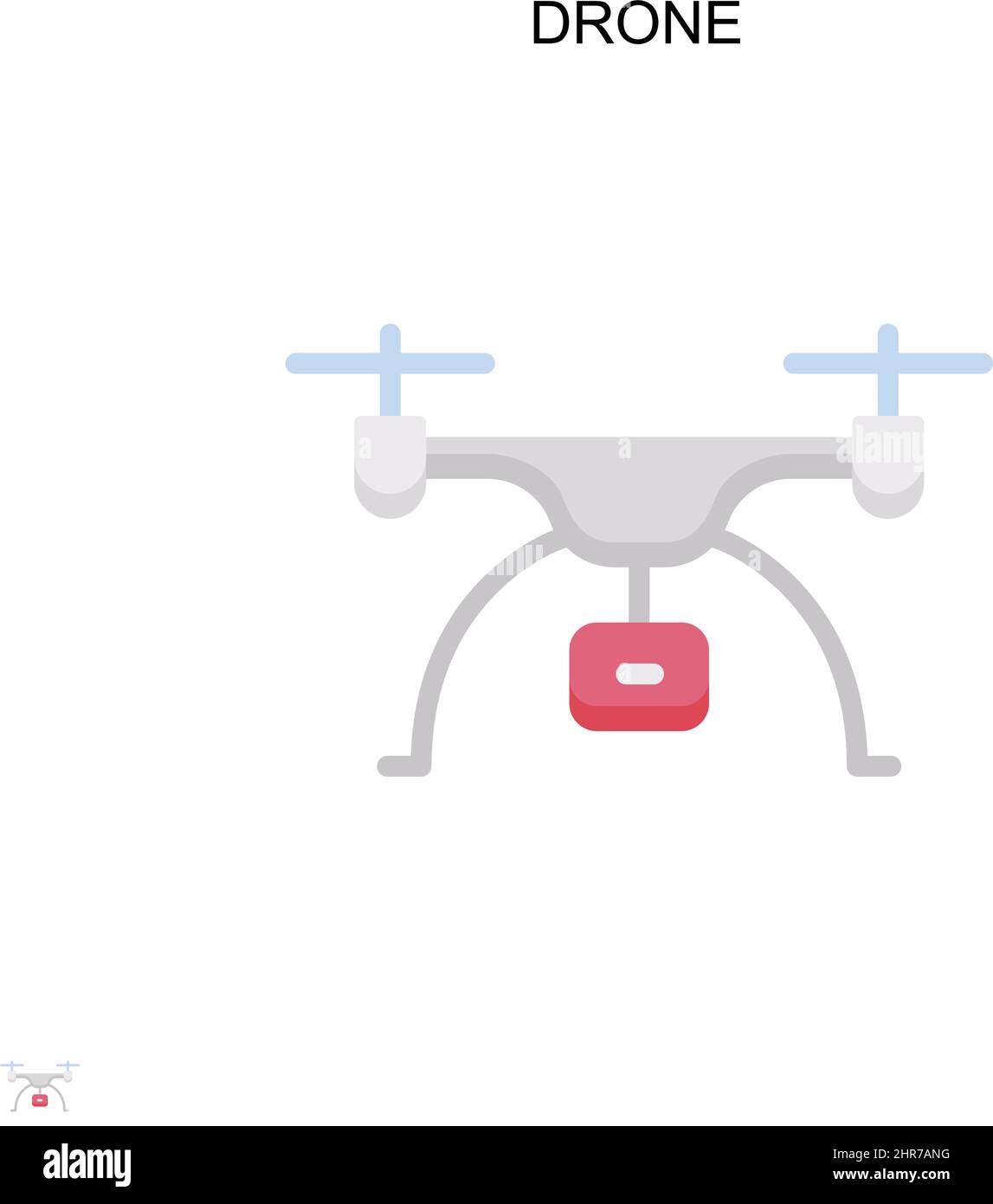 Einfaches Vektorsymbol für Drohnen. Illustration Symbol Design-Vorlage für Web mobile UI-Element. Stock Vektor
