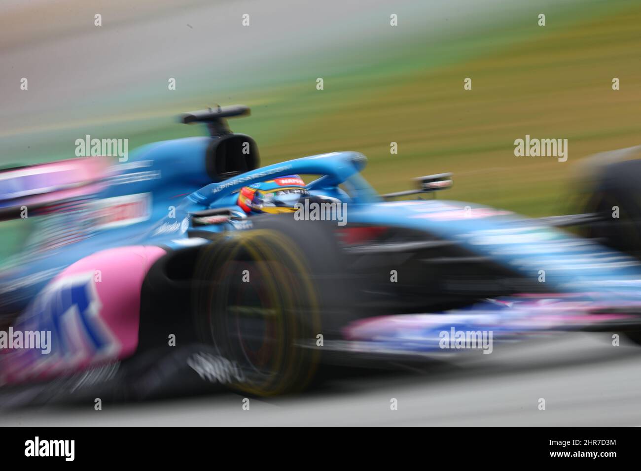 #14 Fernando Alonso, Alpin während der Wintertesttage, Formel 1 Weltmeisterschaft 2022 Barcelona 23-25 Februar 2022. Stockfoto