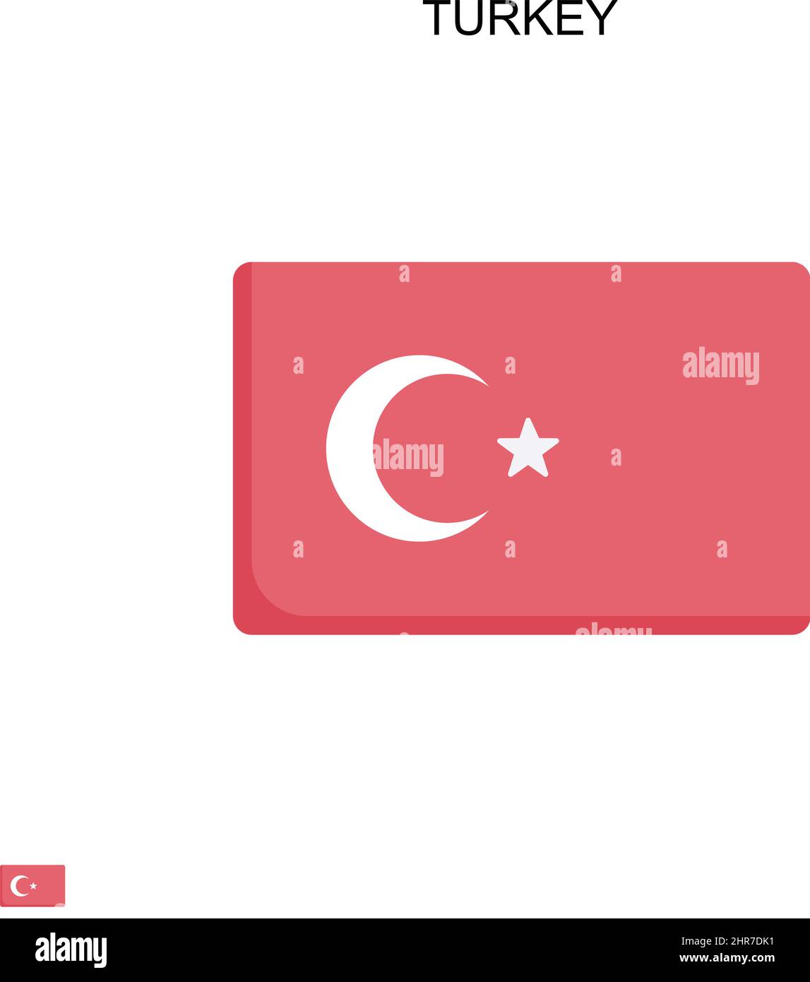 Türkei einfaches Vektorsymbol. Illustration Symbol Design-Vorlage für Web mobile UI-Element. Stock Vektor