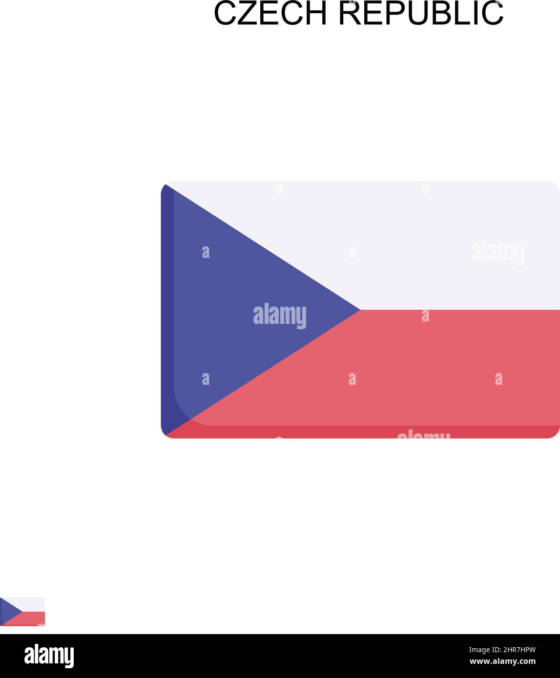 Tschechische republik einfaches Vektorsymbol. Illustration Symbol Design-Vorlage für Web mobile UI-Element. Stock Vektor
