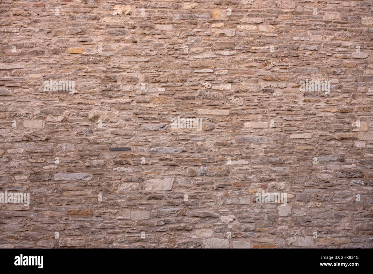 Steinmauer der alten Festung Hintergrundstruktur Stockfoto