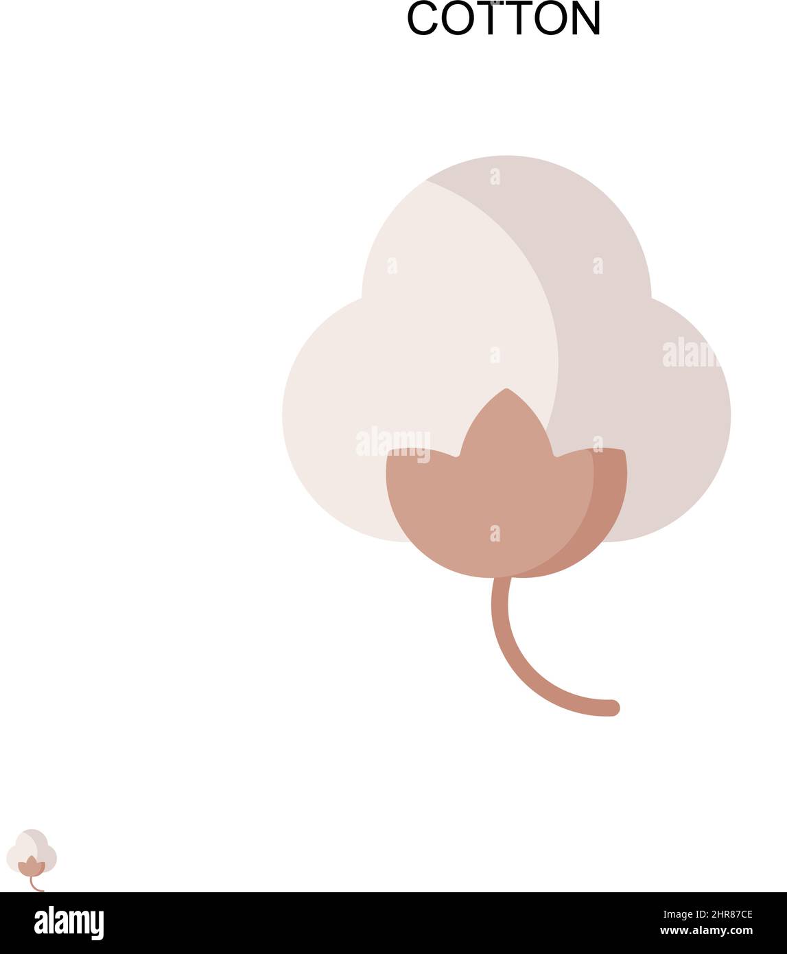 Einfaches Vektor-Symbol für Baumwolle. Illustration Symbol Design-Vorlage für Web mobile UI-Element. Stock Vektor