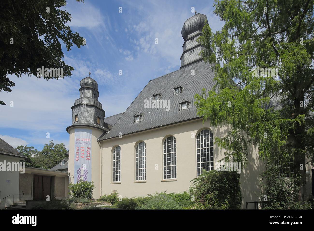 Gustav-Adolf-Kirche, Gustavsburg, Hessen, Deutschland Stockfoto