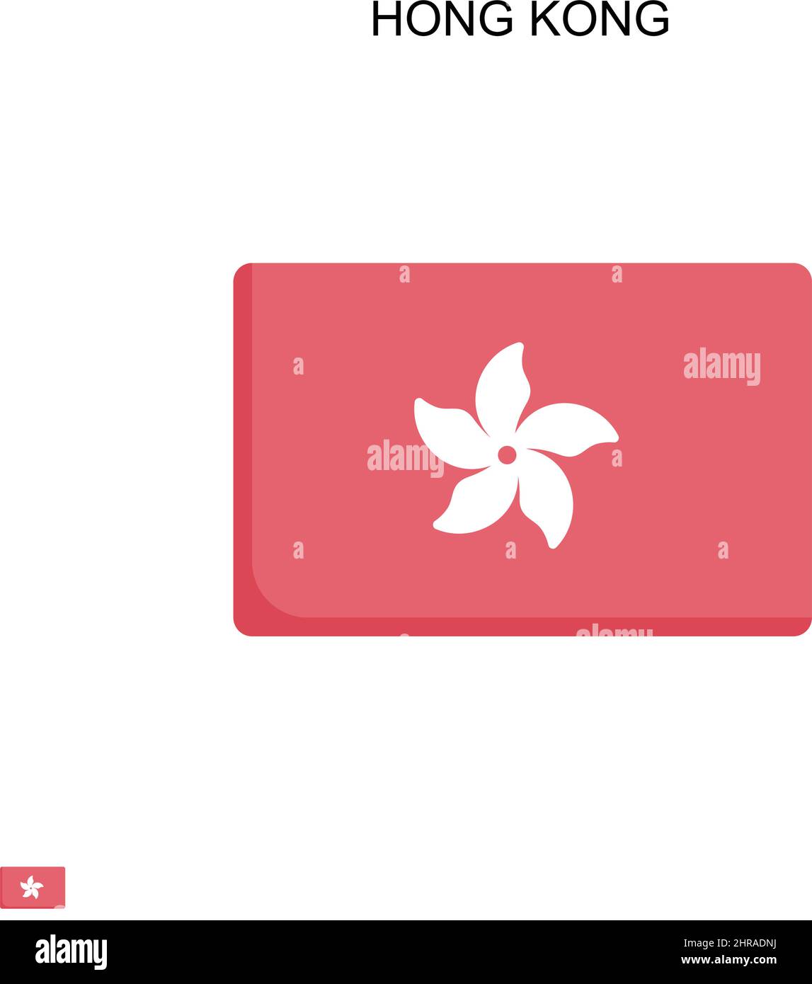 Einfaches Vektorsymbol Hongkong. Illustration Symbol Design-Vorlage für Web mobile UI-Element. Stock Vektor