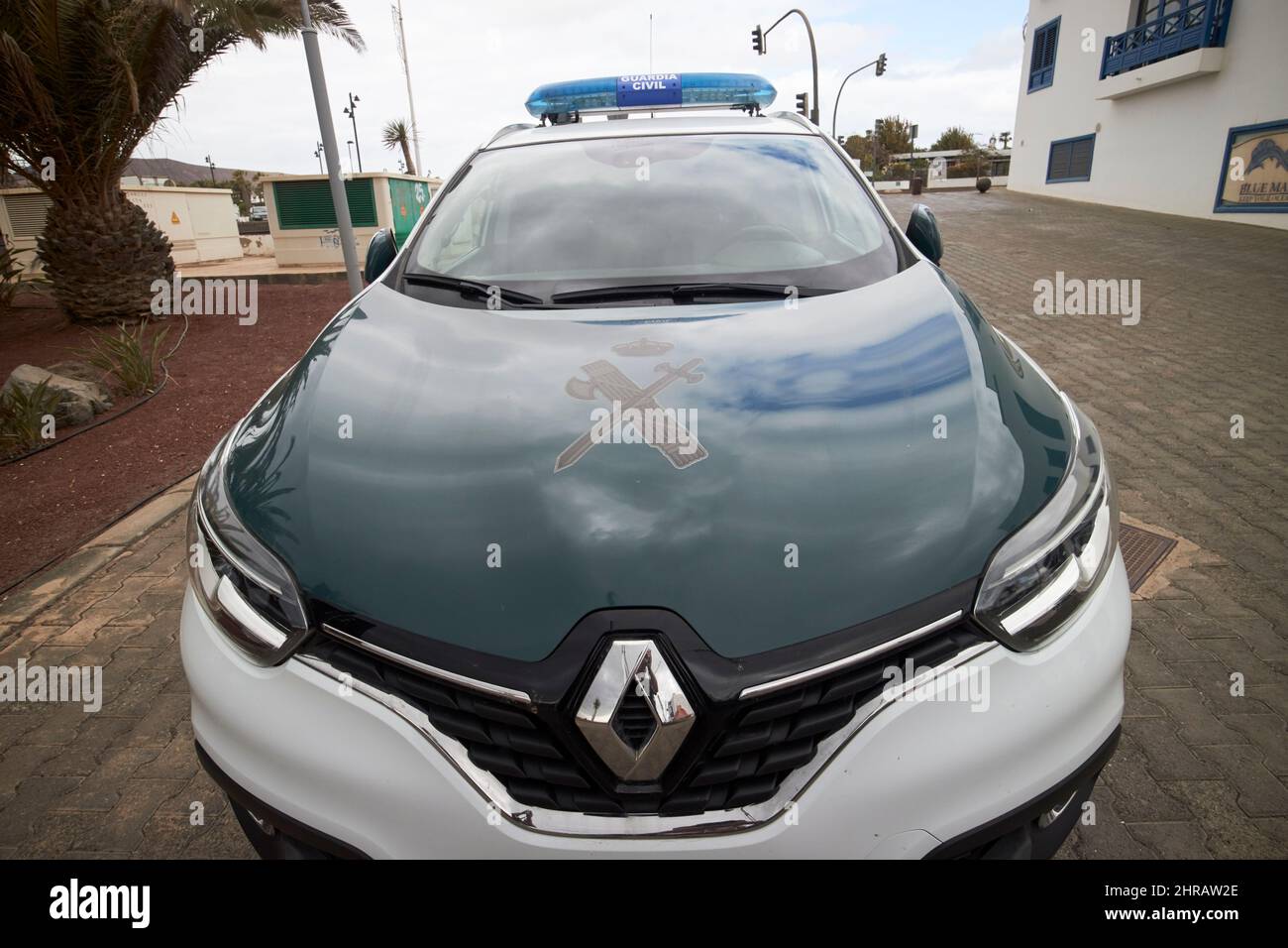 guardia zivile nationale Polizei Patrouille Fahrzeug Lanzarote, Kanarische Inseln, Spanien Stockfoto