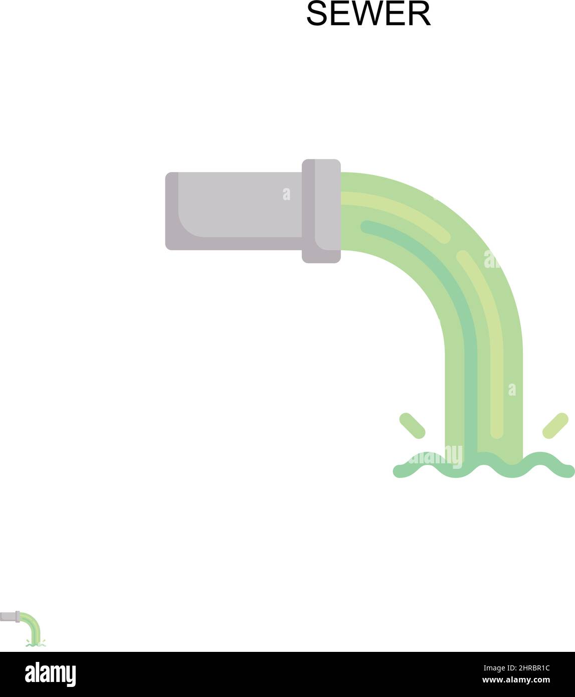 Einfaches Vektorsymbol für Abwasser. Illustration Symbol Design-Vorlage für Web mobile UI-Element. Stock Vektor