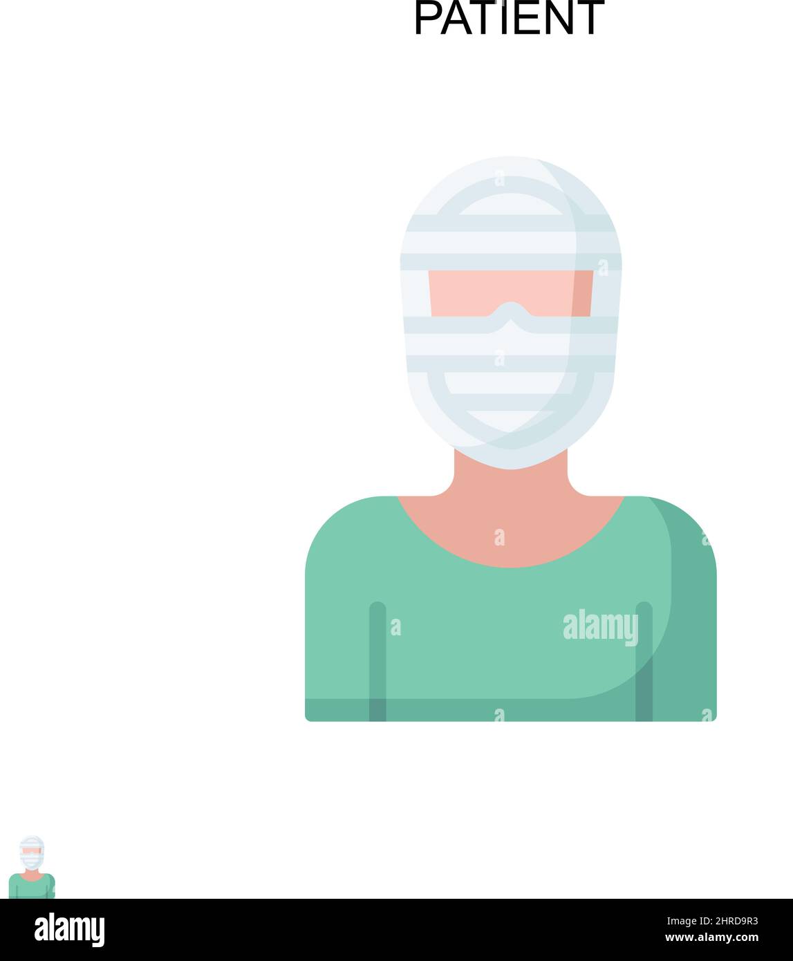 Einfaches Vektorsymbol für Patienten. Illustration Symbol Design-Vorlage für Web mobile UI-Element. Stock Vektor
