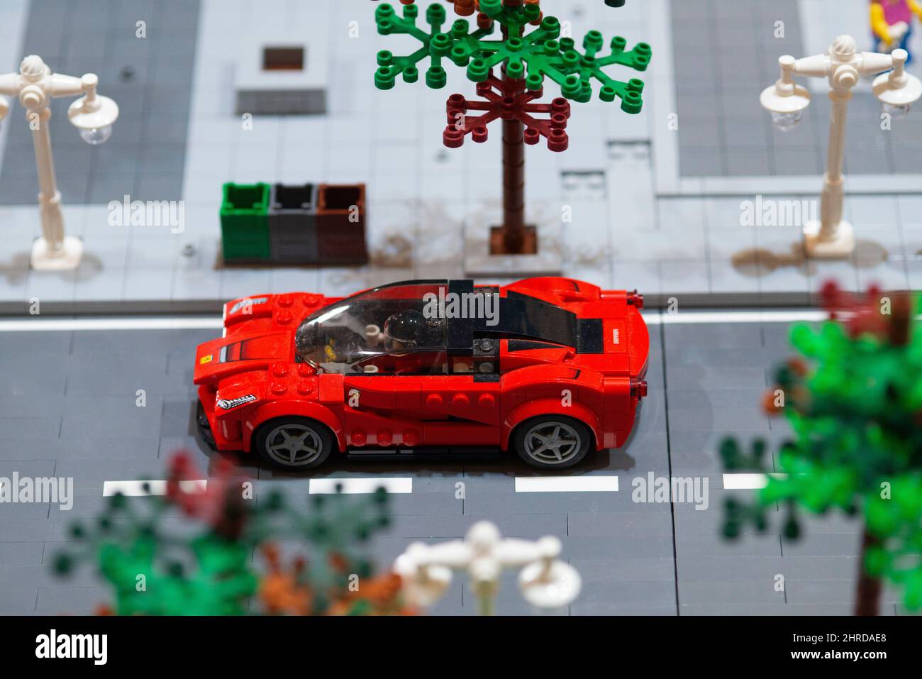 Lego Ferrari Autos Stockfoto
