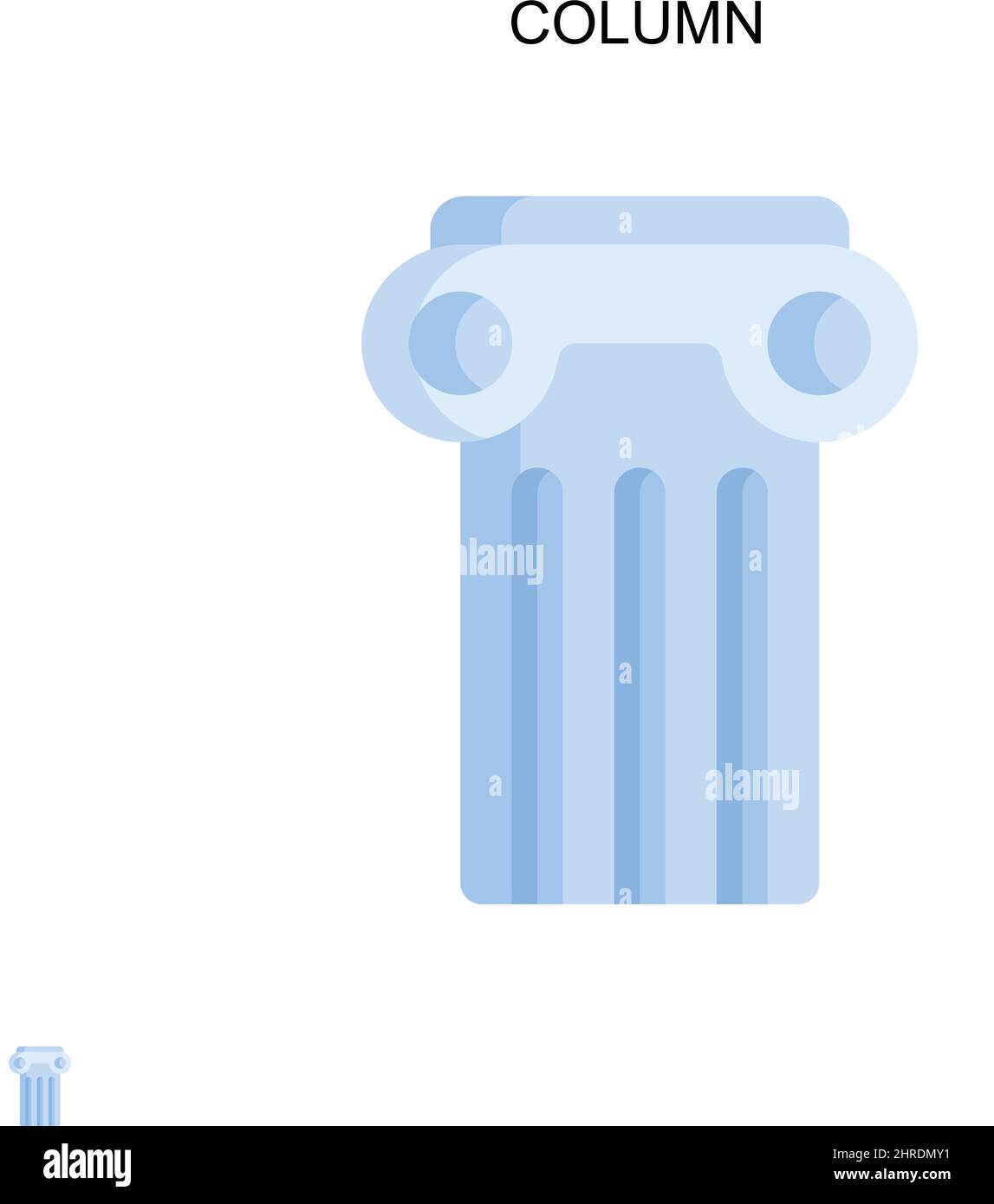 Symbol für einfachen Vektor der Spalte. Illustration Symbol Design-Vorlage für Web mobile UI-Element. Stock Vektor