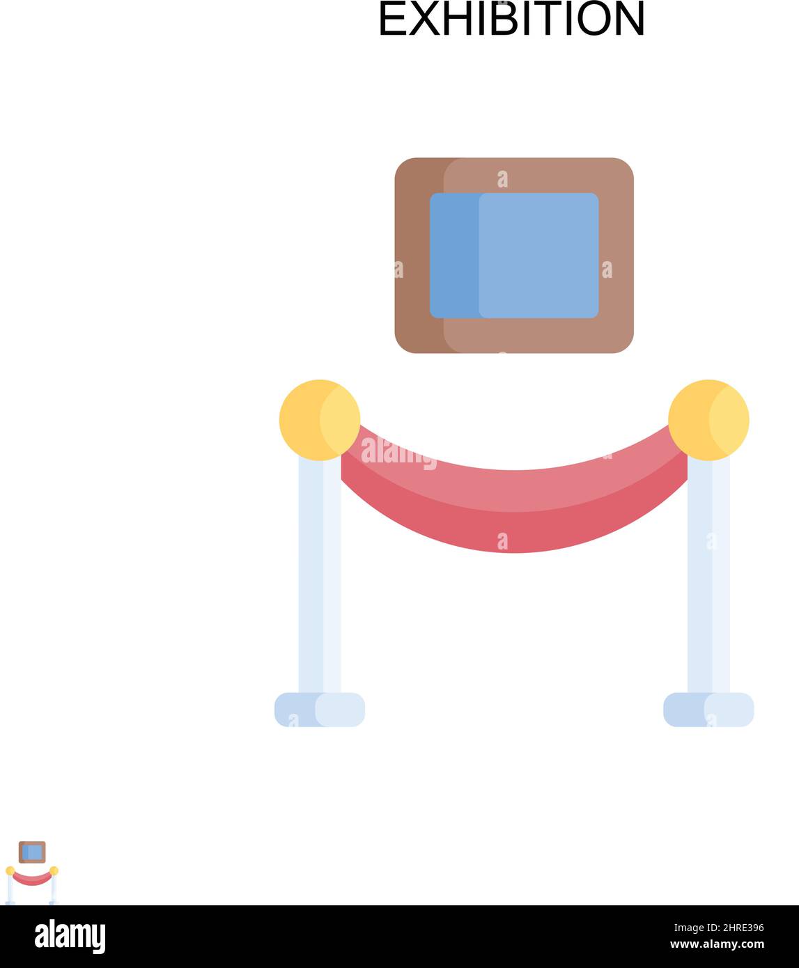 Ausstellung einfaches Vektor-Symbol. Illustration Symbol Design-Vorlage für Web mobile UI-Element. Stock Vektor