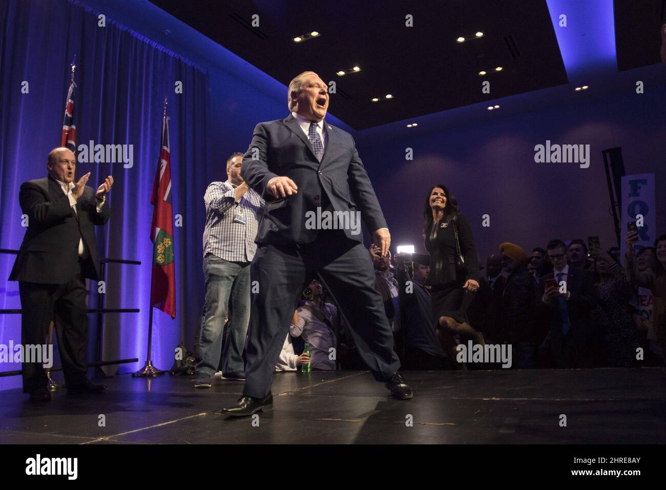 Am Samstag, den 3. Februar 2018, hält der PC-Führungskandidat von Ontario, Doug Ford, eine Wahlkampfveranstaltung in Toronto ab. DIE KANADISCHE PRESSE/Chris Young Stockfoto