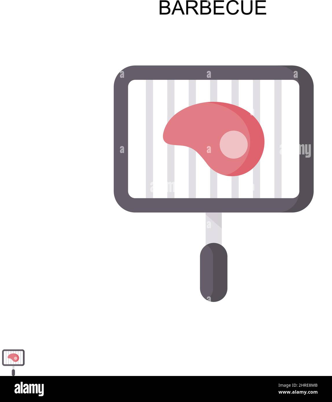 Einfaches Vektor-Symbol für Barbecue. Illustration Symbol Design-Vorlage für Web mobile UI-Element. Stock Vektor