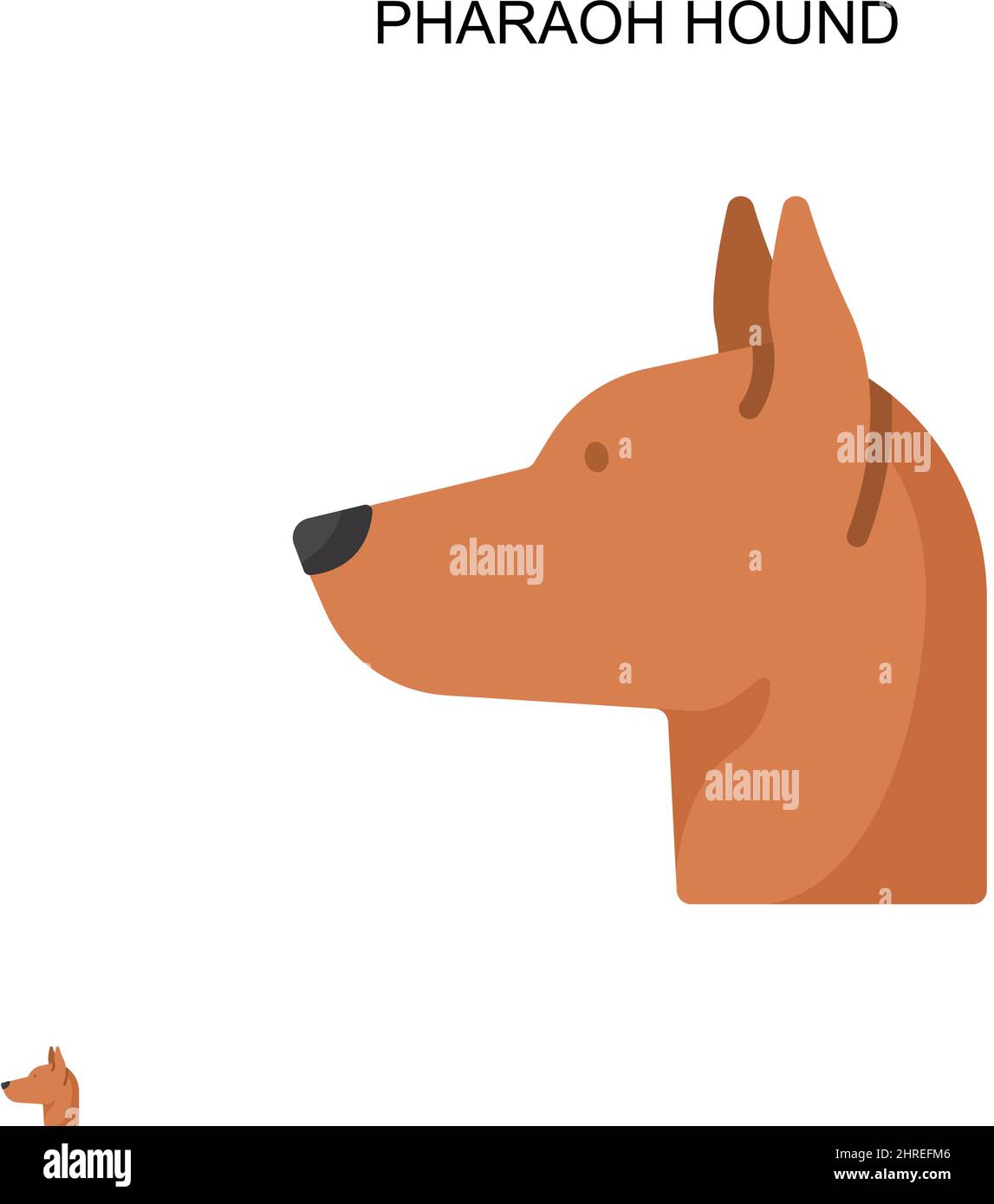 Einfaches Vektorsymbol für den Pharaoh-Hund. Illustration Symbol Design-Vorlage für Web mobile UI-Element. Stock Vektor