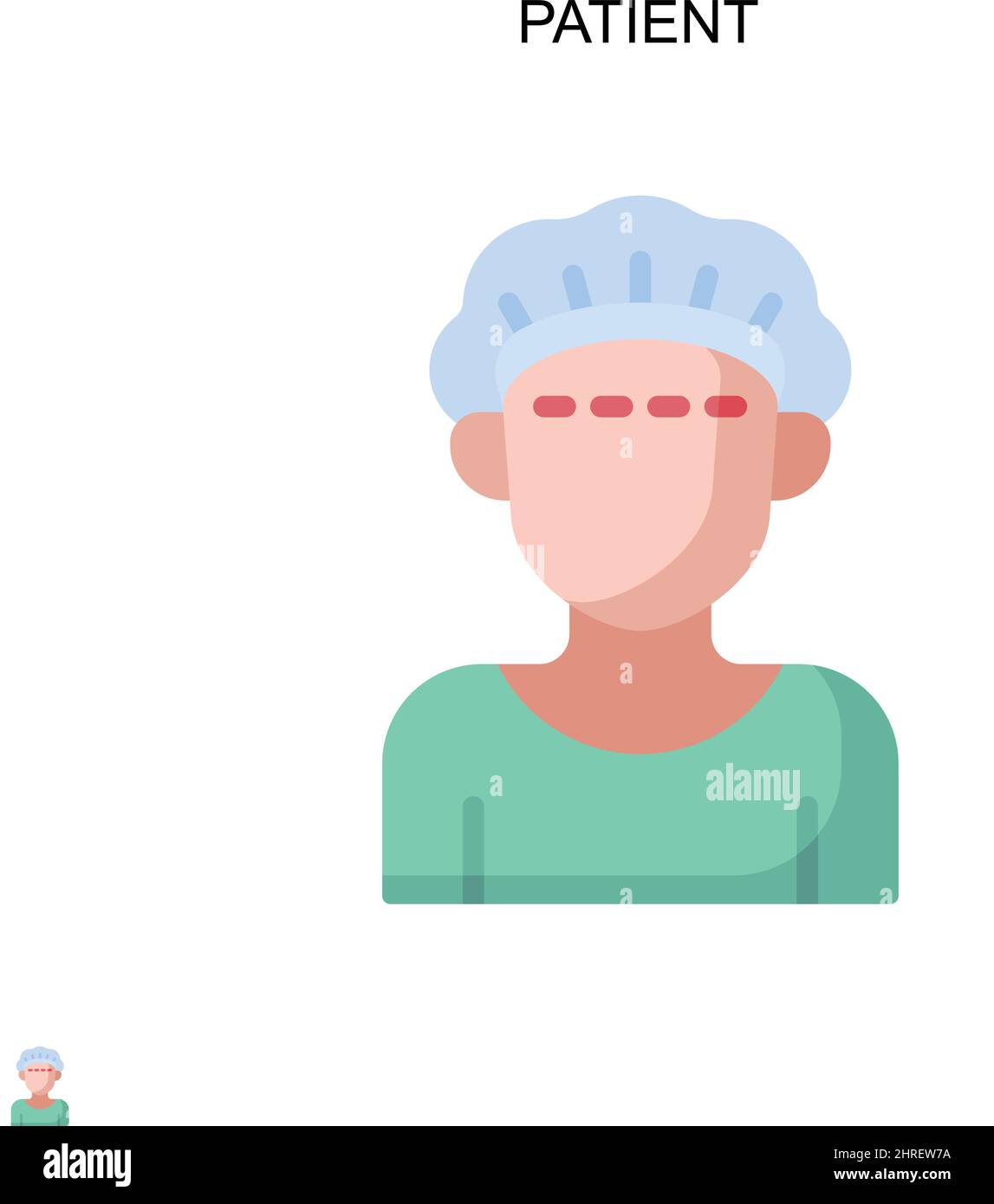 Einfaches Vektorsymbol für Patienten. Illustration Symbol Design-Vorlage für Web mobile UI-Element. Stock Vektor