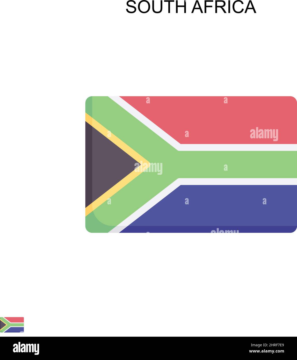 Südafrika einfaches Vektorsymbol. Illustration Symbol Design-Vorlage für Web mobile UI-Element. Stock Vektor