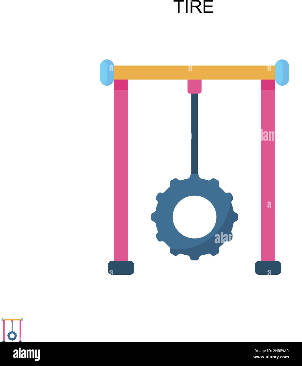 Einfaches Vektorsymbol für Reifen. Illustration Symbol Design-Vorlage für Web mobile UI-Element. Stock Vektor