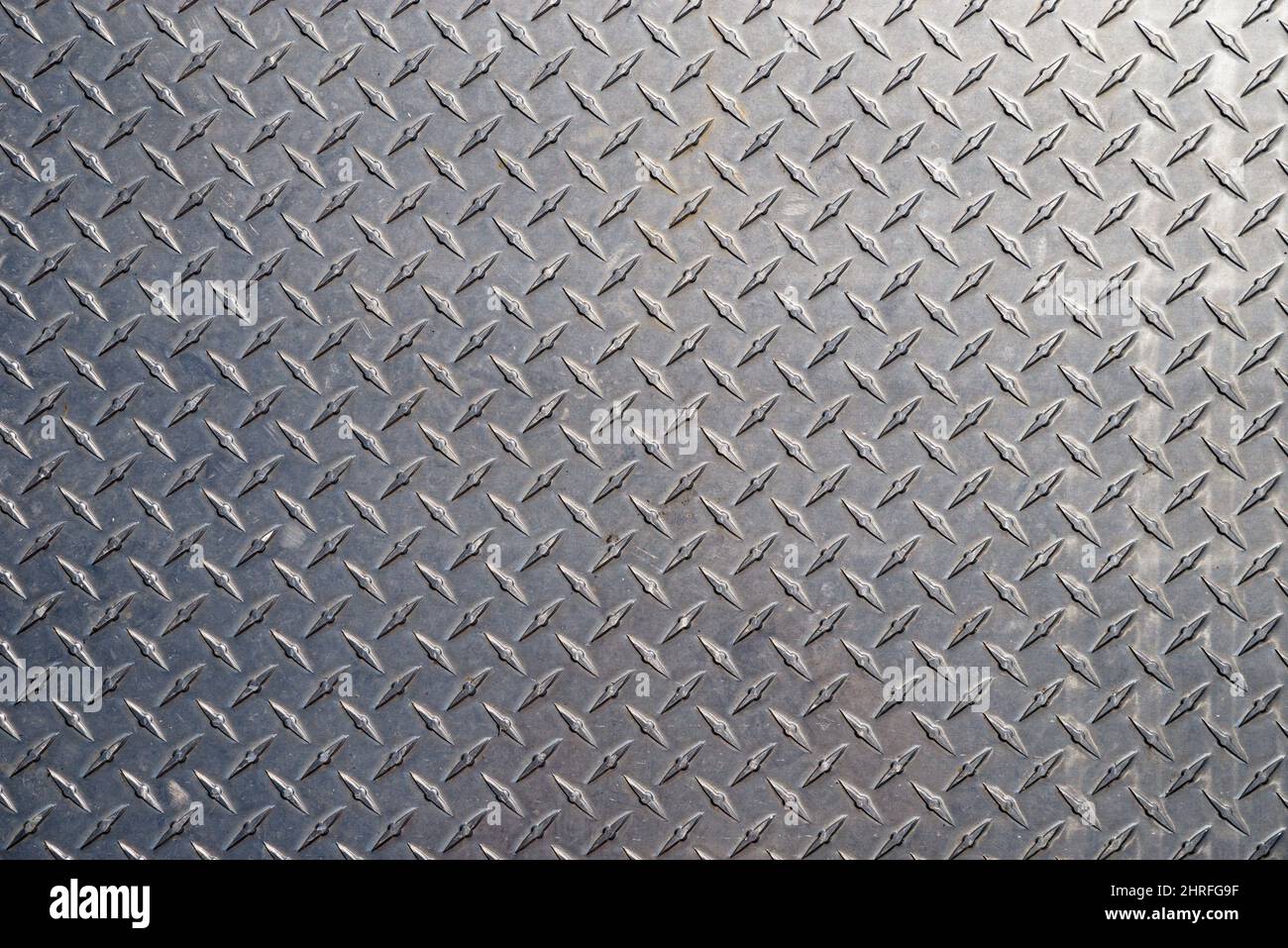 Keine Rutschung neue diamantstrukturierte Metallplatte Hintergrundstruktur Stockfoto