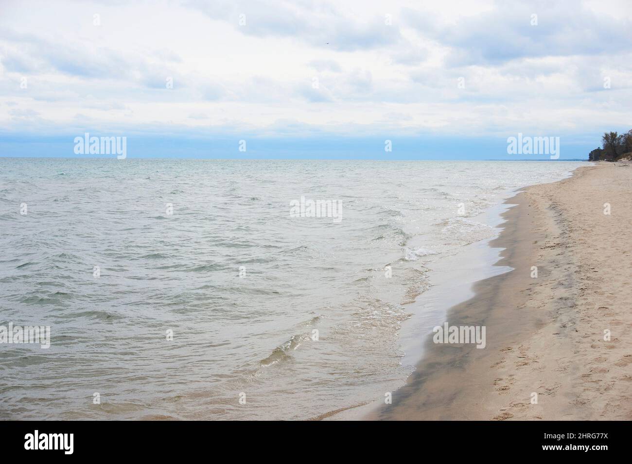 Kohler Andrae State Park im Spätherbst, Sheboygan, Wisconsin, USA. Stockfoto