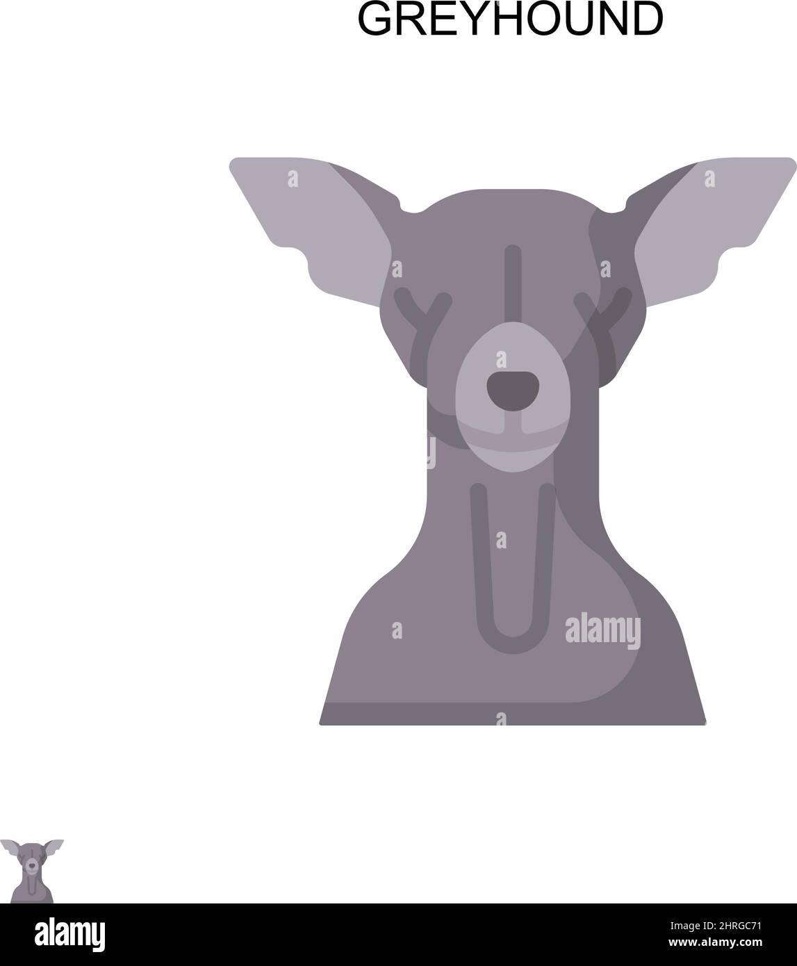Einfaches Vector-Symbol für Windhund. Illustration Symbol Design-Vorlage für Web mobile UI-Element. Stock Vektor