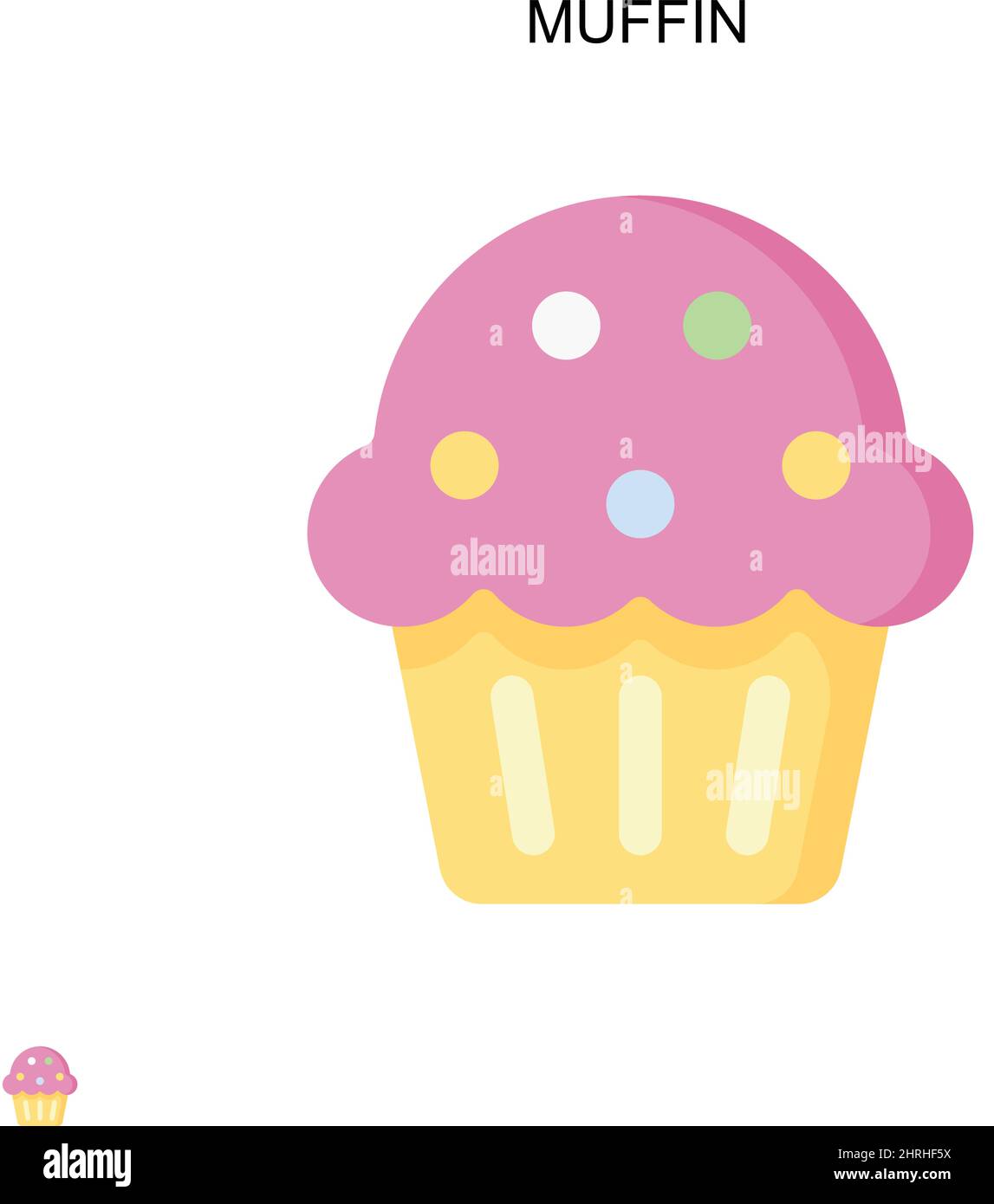 Einfaches Vektorsymbol für Muffins. Illustration Symbol Design-Vorlage für Web mobile UI-Element. Stock Vektor