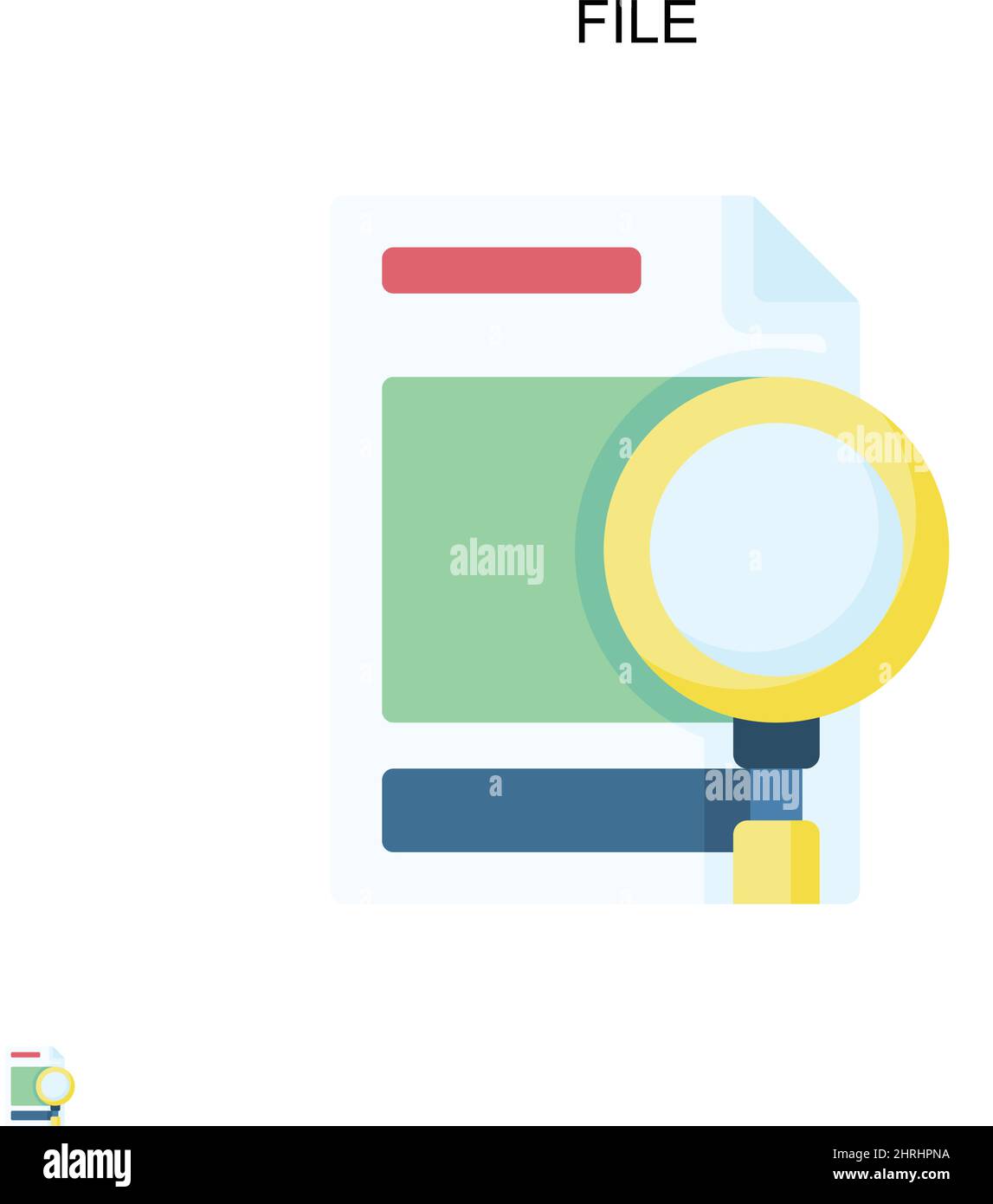 Einfaches Vektorsymbol für Dateien. Illustration Symbol Design-Vorlage für Web mobile UI-Element. Stock Vektor