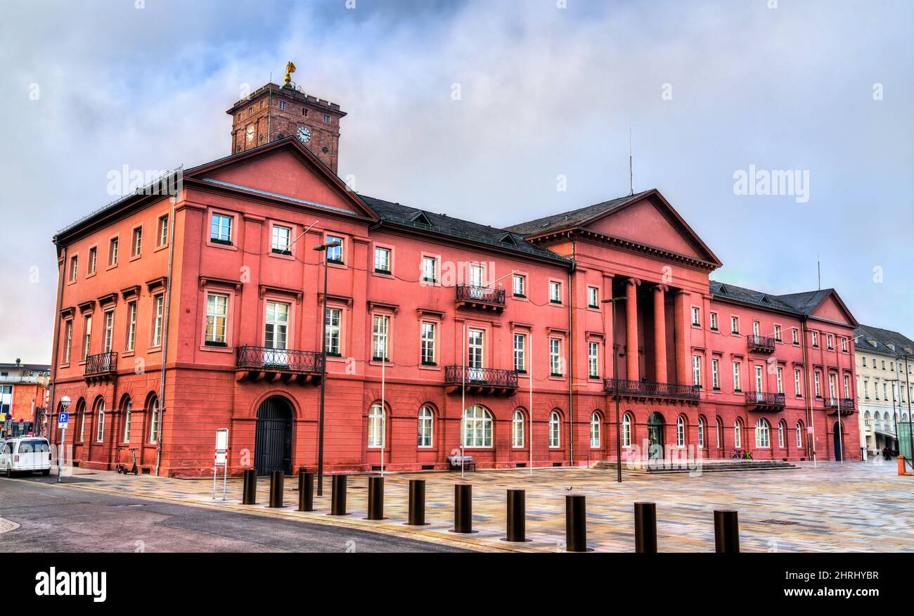 Karlsruher Rathaus in Baden-Württemberg, Deutschland Stockfoto