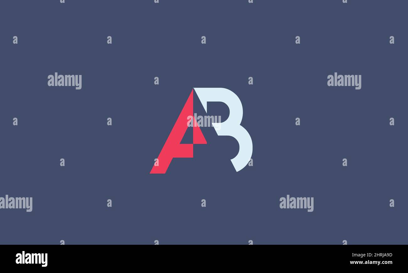 Buchstabenbuchstaben Initialen Monogramm-Logo ab, BA, A und B Stock Vektor