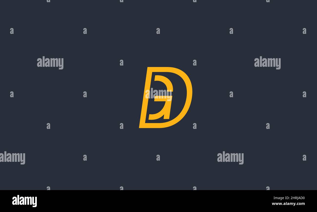 Buchstabenbuchstaben Initialen Monogramm-Logo DG, GD, D und G Stock Vektor