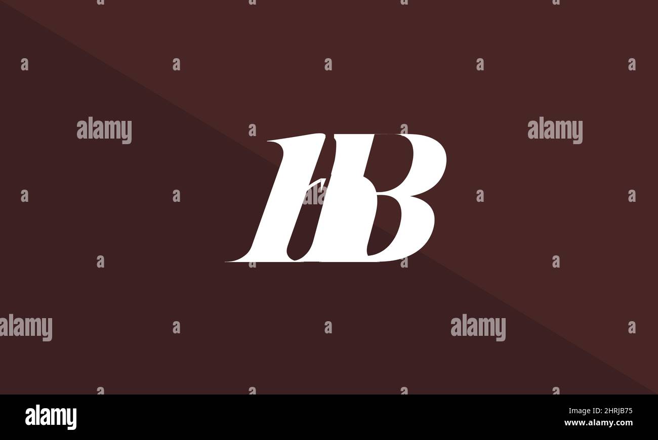 Buchstabenbuchstaben Initialen Monogramm-Logo HB, BH, H und B Stock Vektor