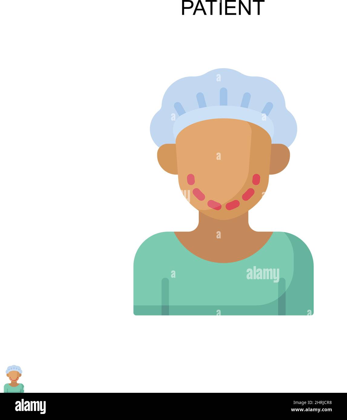Einfaches Vektorsymbol für Patienten. Illustration Symbol Design-Vorlage für Web mobile UI-Element. Stock Vektor