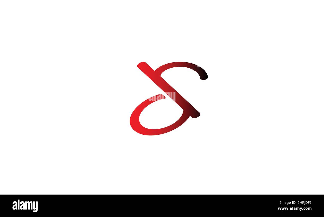 Buchstabenbuchstaben Initialen Monogramm Logo SC, CS, S und C Stock Vektor