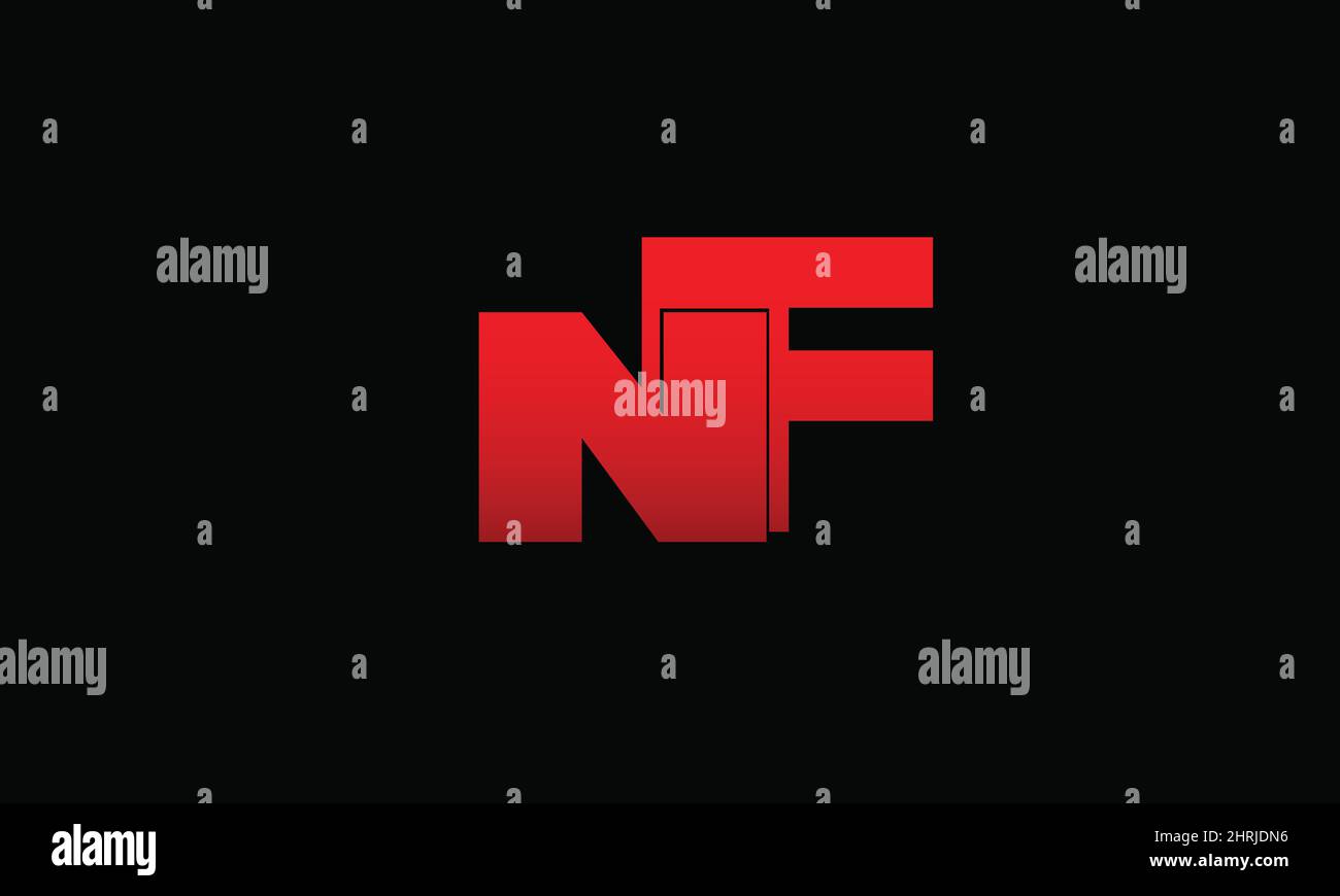 Buchstabenbuchstaben Initialen Monogramm-Logo FN, NF, F und N Stock Vektor