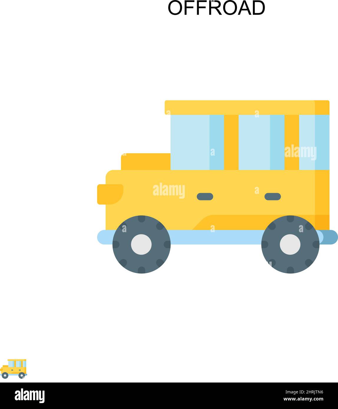 Einfaches Vektorsymbol Offroad. Illustration Symbol Design-Vorlage für Web mobile UI-Element. Stock Vektor