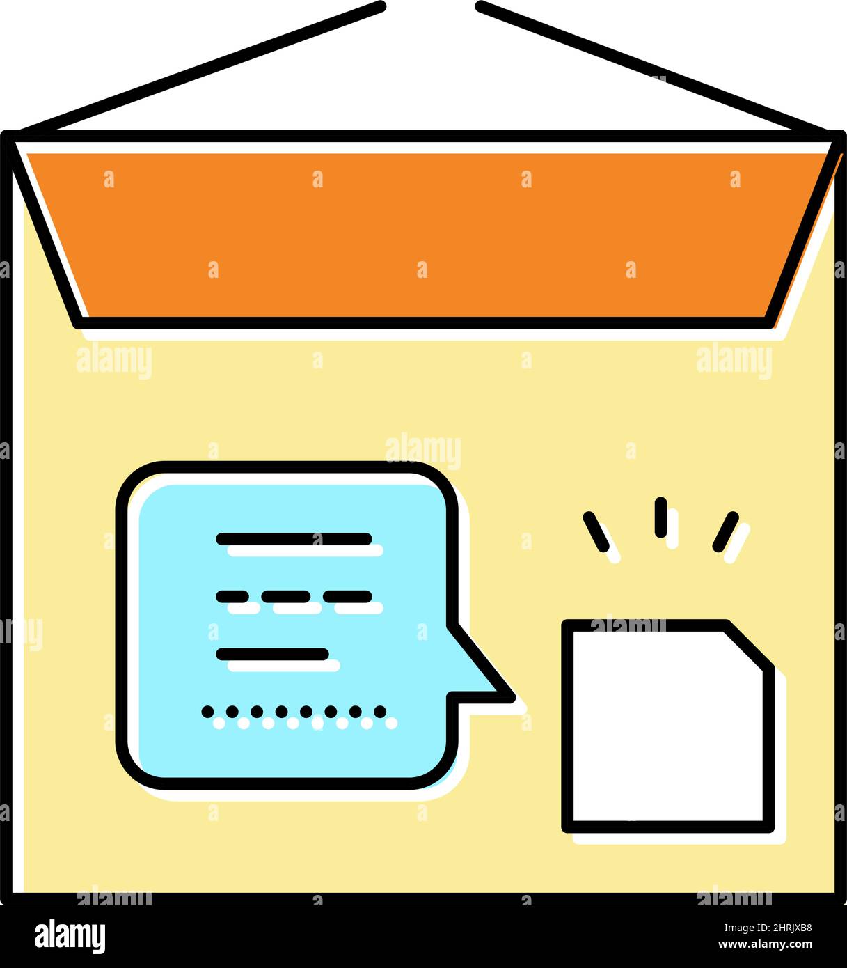 Karton mit rfid-Farbsymbole Vektorgrafik Stock Vektor