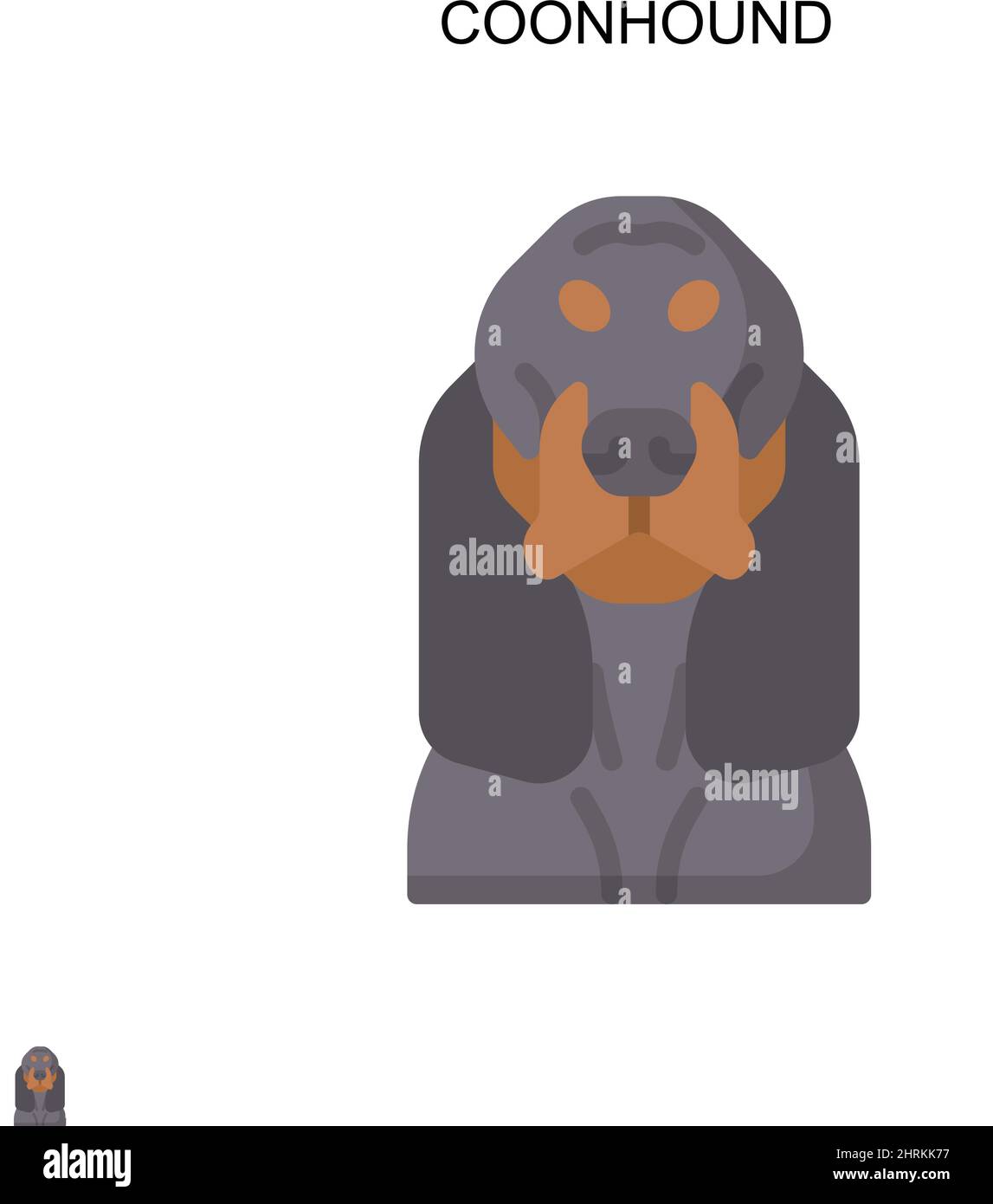 Einfaches Vektorsymbol für Coonhound. Illustration Symbol Design-Vorlage für Web mobile UI-Element. Stock Vektor