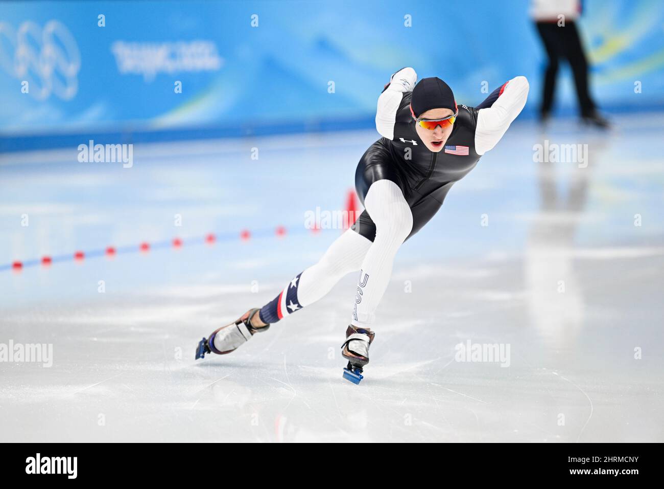 Jordan Stolz (USA), 18. FEBRUAR 2022 Eisschnelllauf Herren 1000m