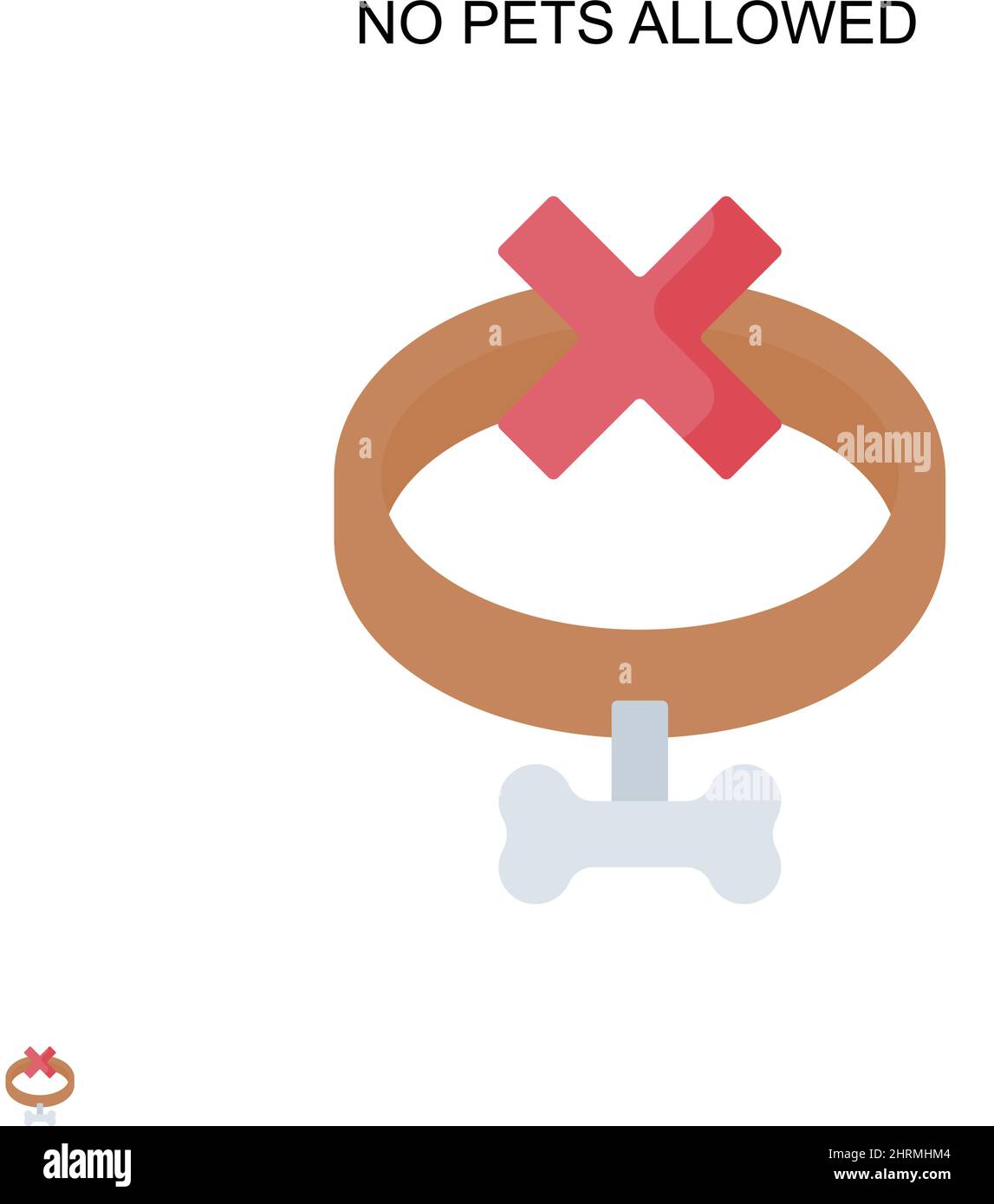 Keine Haustiere erlaubt einfaches Vektorsymbol. Illustration Symbol Design-Vorlage für Web mobile UI-Element. Stock Vektor