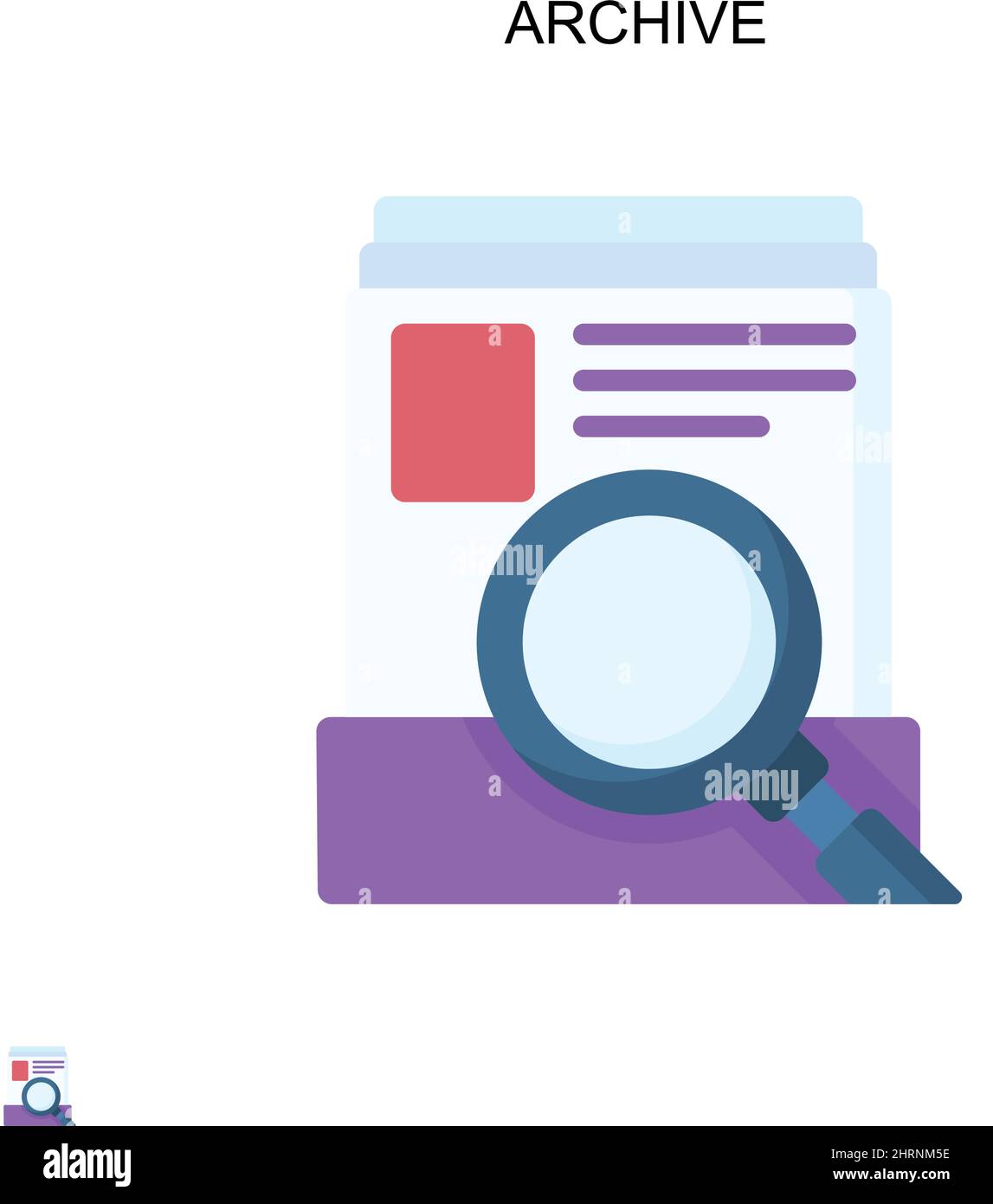 Einfaches Vektorsymbol archivieren. Illustration Symbol Design-Vorlage für Web mobile UI-Element. Stock Vektor