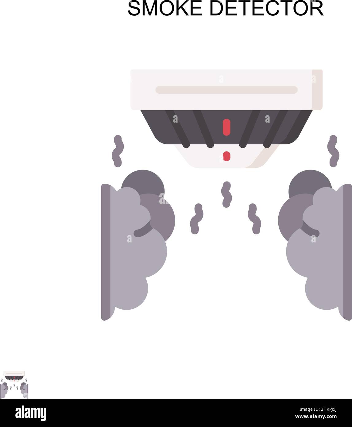 Einfaches Vektorsymbol für Rauchmelder. Illustration Symbol Design-Vorlage für Web mobile UI-Element. Stock Vektor