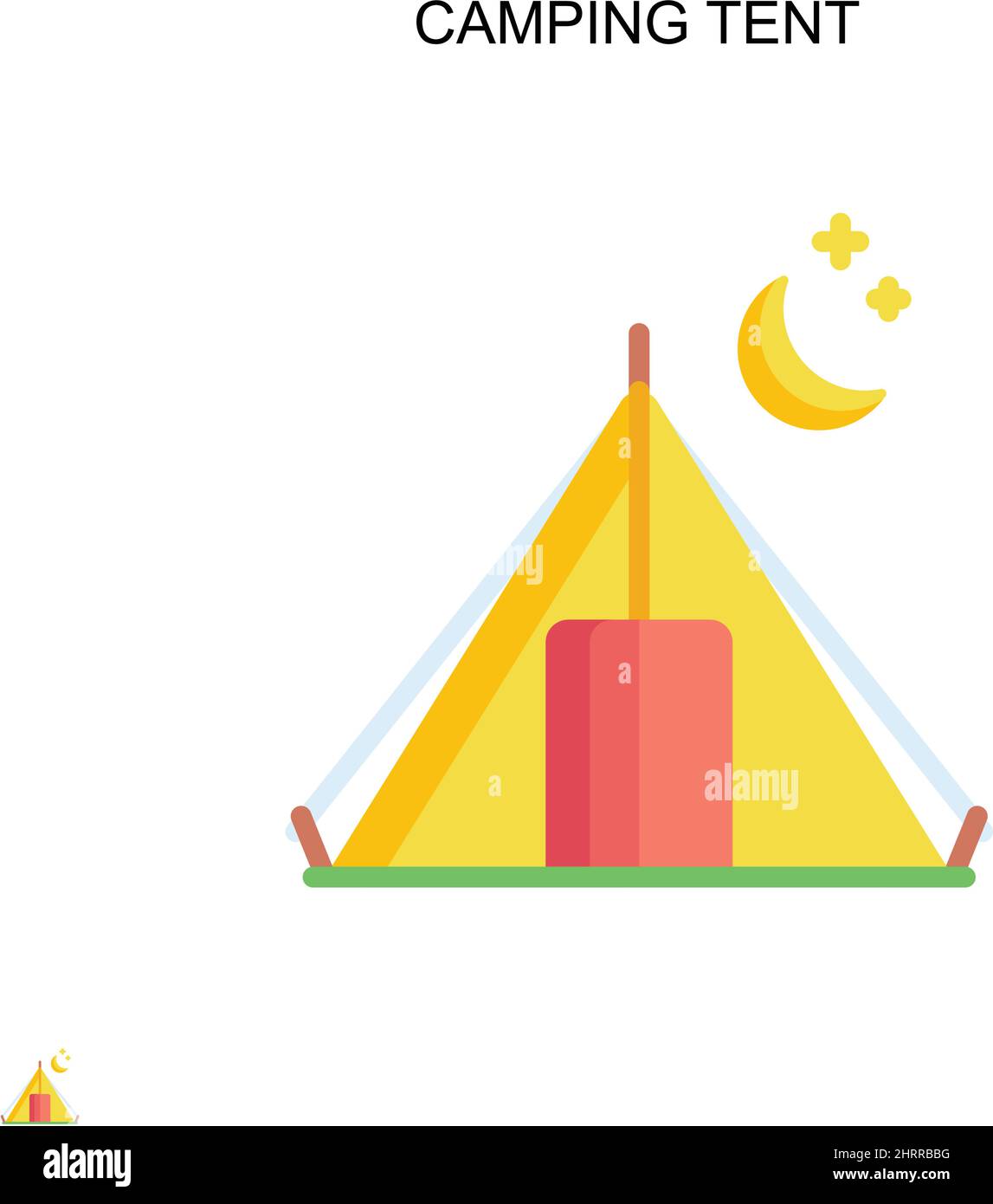 Camping Zelt einfaches Vektor-Symbol. Illustration Symbol Design-Vorlage für Web mobile UI-Element. Stock Vektor