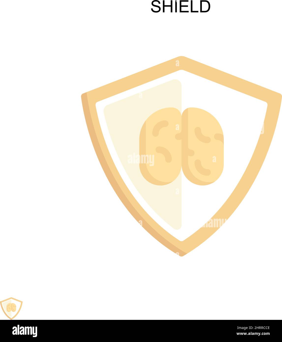 Einfaches Vektorsymbol abschirmen. Illustration Symbol Design-Vorlage für Web mobile UI-Element. Stock Vektor