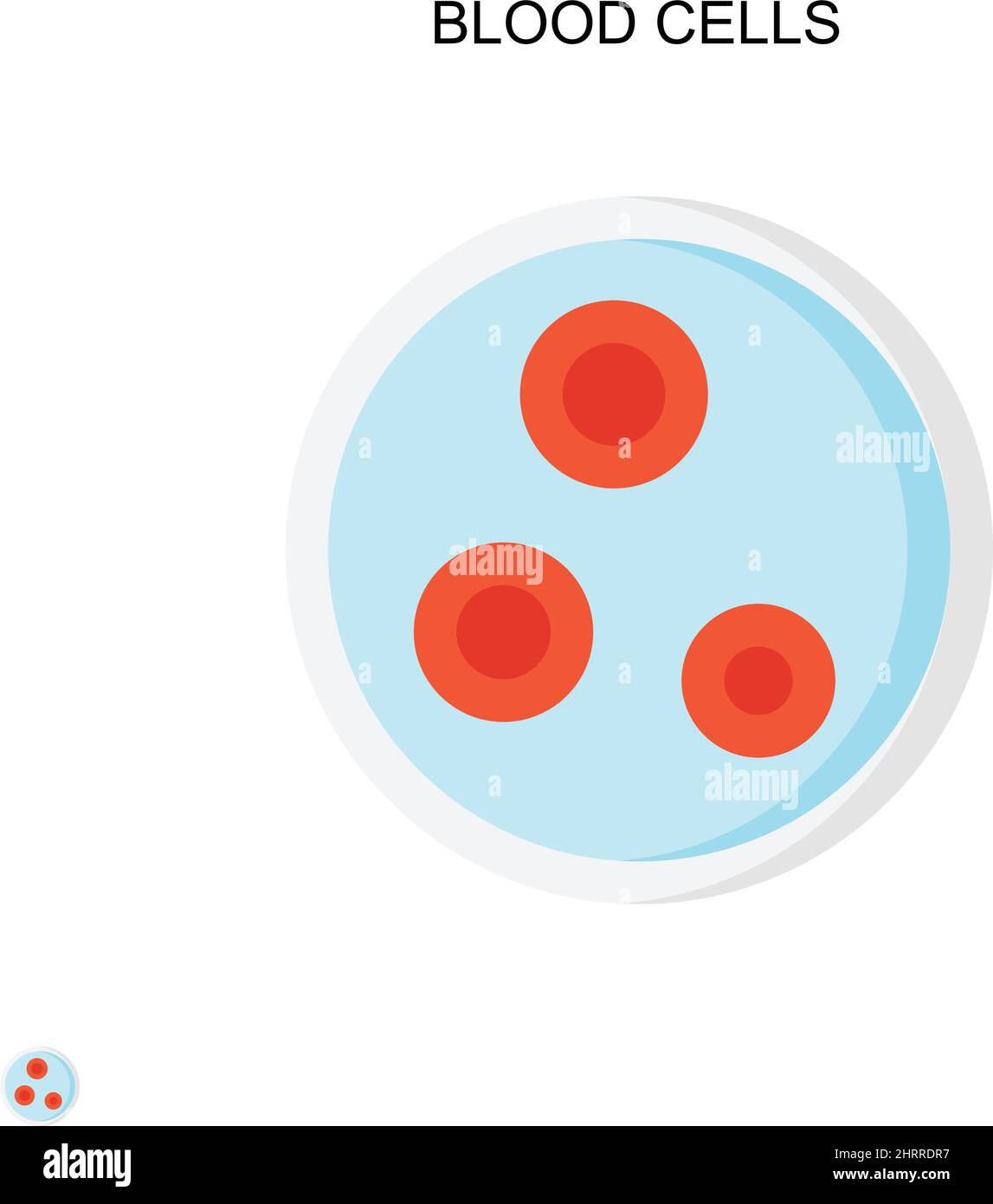 Einfaches Vektorsymbol für Blutzellen. Illustration Symbol Design-Vorlage für Web mobile UI-Element. Stock Vektor