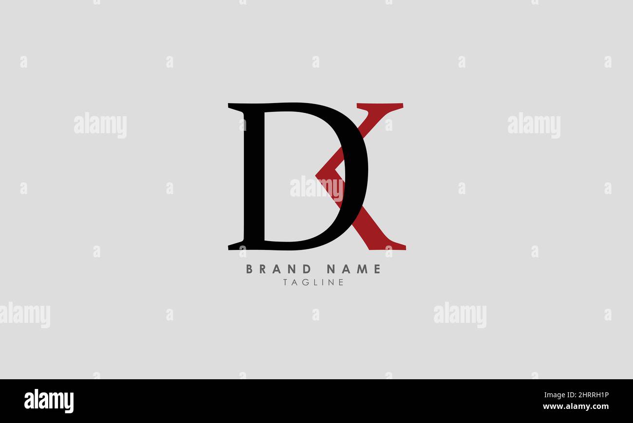 Buchstabenbuchstaben Initialen Monogramm Logo DK, KD, D und K Stock Vektor